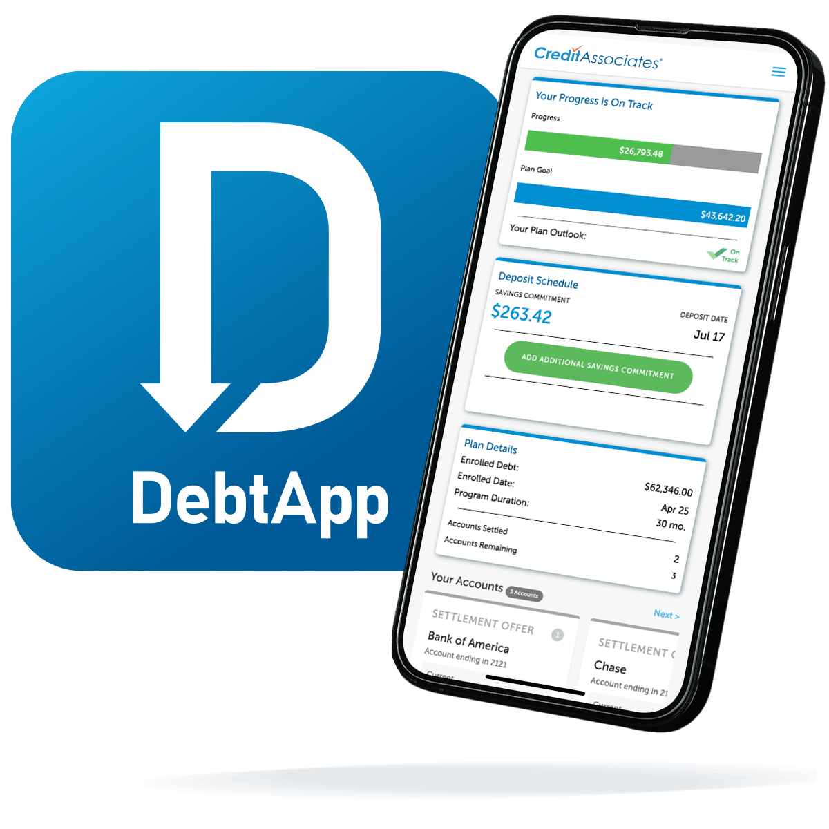 Debt Settlement App | Track Your Progress | Credit Associates