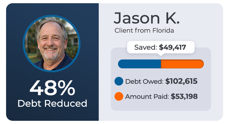 Creditassociates 14 Jason k. - client from florida - saved $49,417
